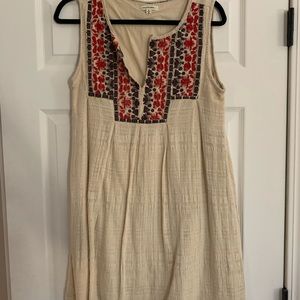 Neutral toned shift dress